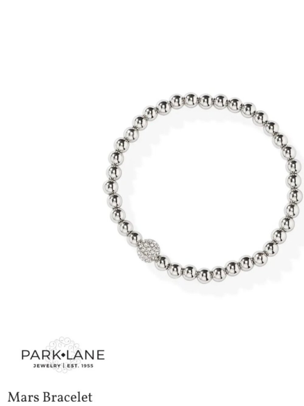 Park Lane "Mars" Silver Bead Bracelet